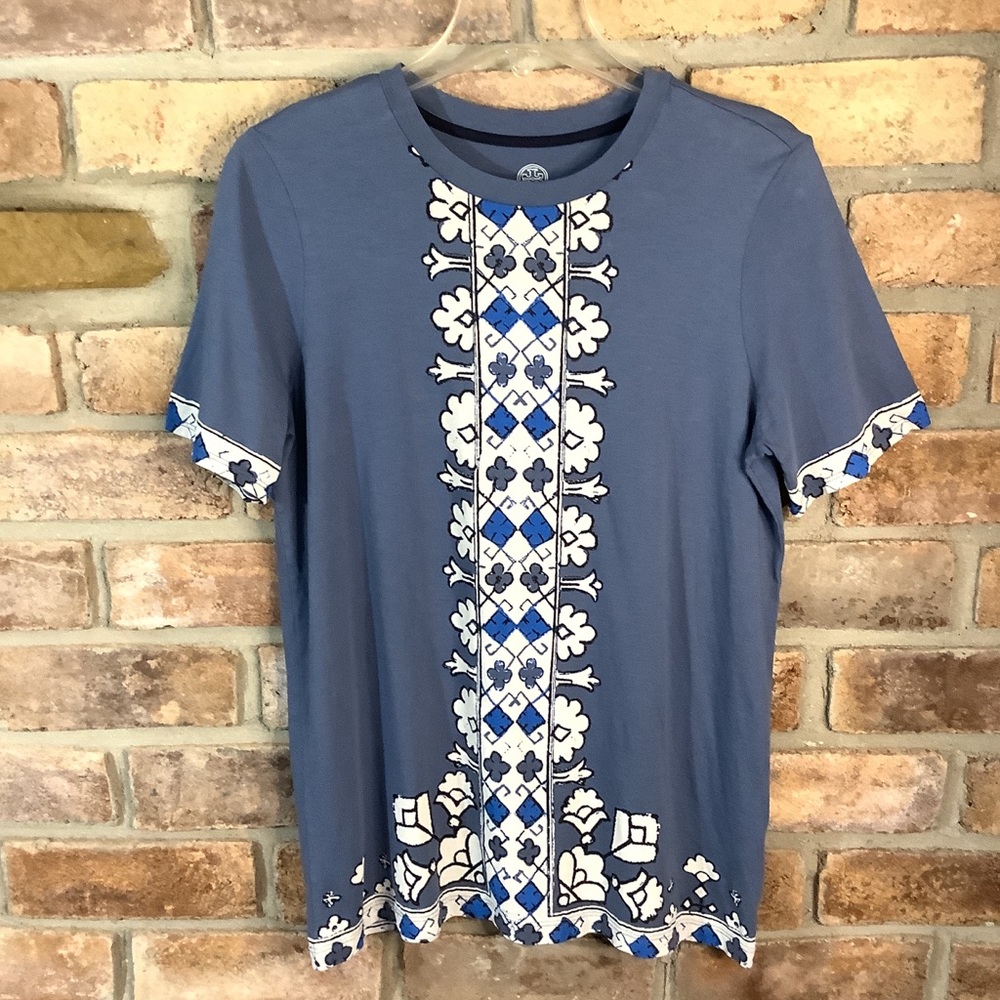 TORY BURCH Printed Cotton Top 41 - Picture 8 of 9